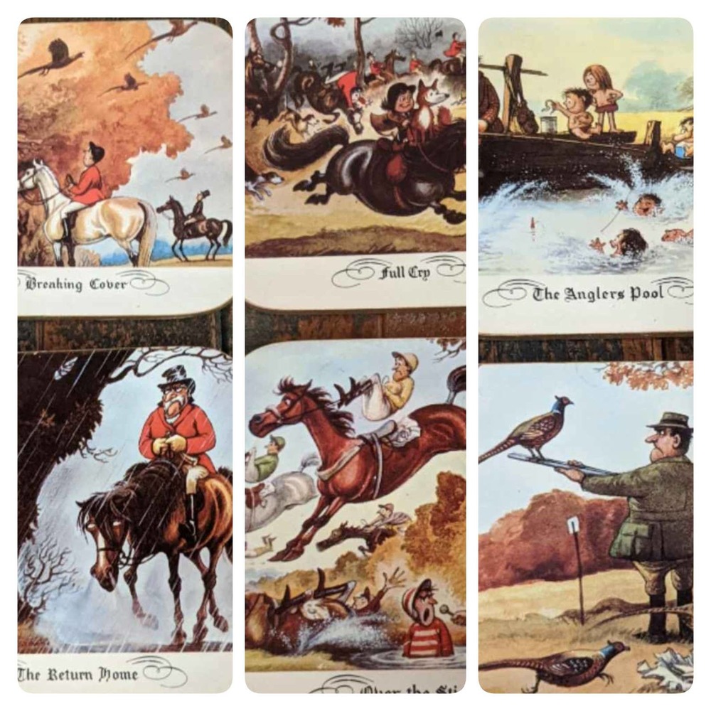 Vintage Cloverleaf Coasters - Horses & Sports